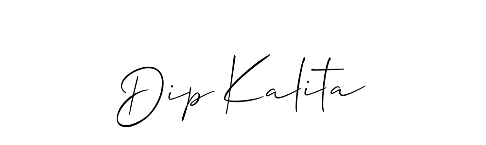 Allison_Script is a professional signature style that is perfect for those who want to add a touch of class to their signature. It is also a great choice for those who want to make their signature more unique. Get Dip Kalita name to fancy signature for free. Dip Kalita signature style 2 images and pictures png