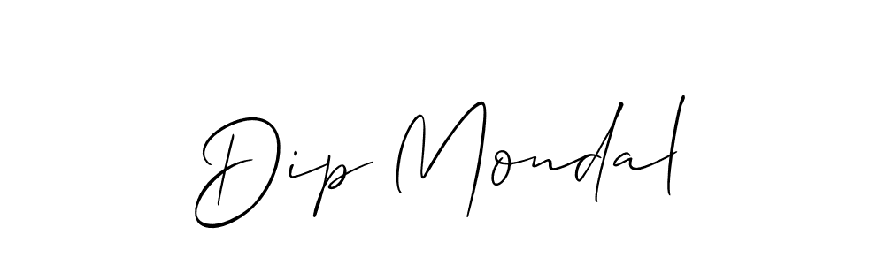 How to make Dip Mondal name signature. Use Allison_Script style for creating short signs online. This is the latest handwritten sign. Dip Mondal signature style 2 images and pictures png