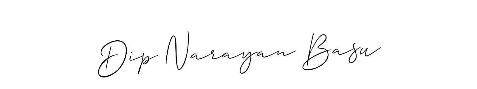 Dip Narayan Basu stylish signature style. Best Handwritten Sign (Allison_Script) for my name. Handwritten Signature Collection Ideas for my name Dip Narayan Basu. Dip Narayan Basu signature style 2 images and pictures png