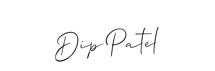 How to make Dip Patel name signature. Use Allison_Script style for creating short signs online. This is the latest handwritten sign. Dip Patel signature style 2 images and pictures png
