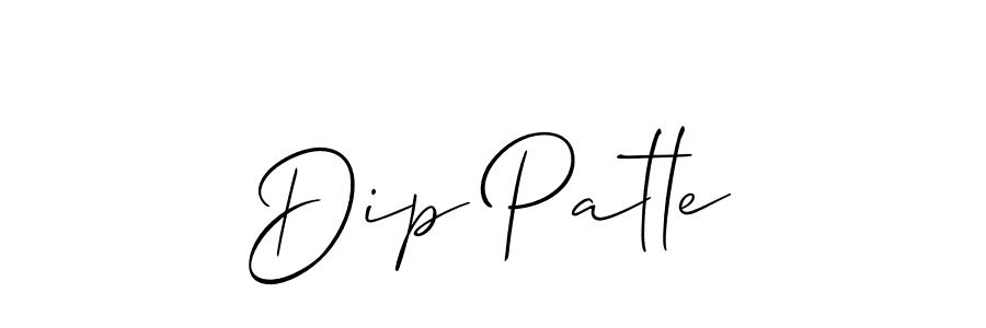 Make a beautiful signature design for name Dip Patle. With this signature (Allison_Script) style, you can create a handwritten signature for free. Dip Patle signature style 2 images and pictures png