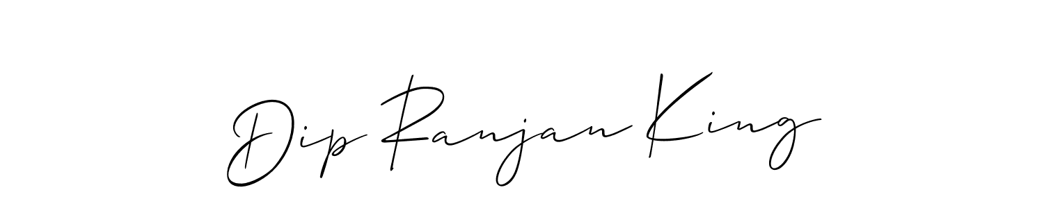 How to make Dip Ranjan King name signature. Use Allison_Script style for creating short signs online. This is the latest handwritten sign. Dip Ranjan King signature style 2 images and pictures png