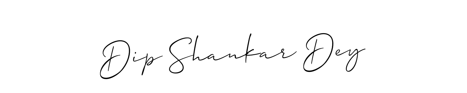 Use a signature maker to create a handwritten signature online. With this signature software, you can design (Allison_Script) your own signature for name Dip Shankar Dey. Dip Shankar Dey signature style 2 images and pictures png