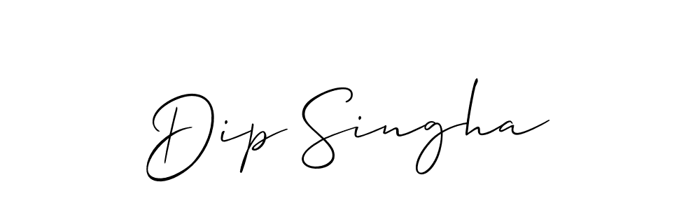 Create a beautiful signature design for name Dip Singha. With this signature (Allison_Script) fonts, you can make a handwritten signature for free. Dip Singha signature style 2 images and pictures png
