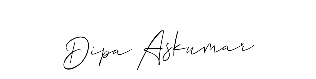 How to make Dipa Askumar signature? Allison_Script is a professional autograph style. Create handwritten signature for Dipa Askumar name. Dipa Askumar signature style 2 images and pictures png