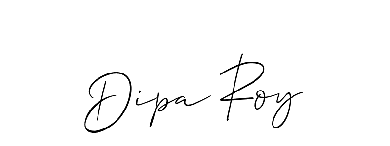 Use a signature maker to create a handwritten signature online. With this signature software, you can design (Allison_Script) your own signature for name Dipa Roy. Dipa Roy signature style 2 images and pictures png