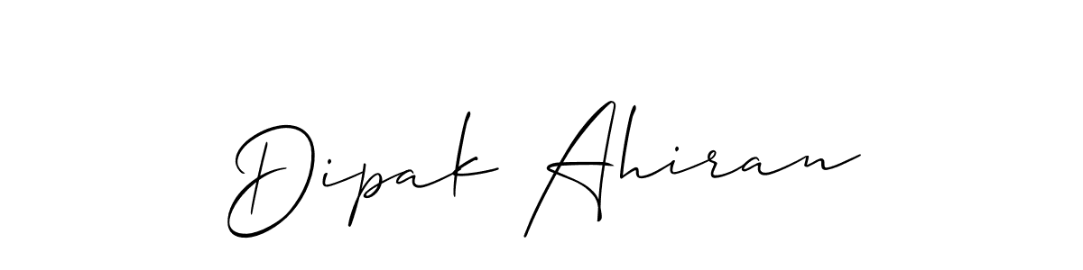 Dipak Ahiran stylish signature style. Best Handwritten Sign (Allison_Script) for my name. Handwritten Signature Collection Ideas for my name Dipak Ahiran. Dipak Ahiran signature style 2 images and pictures png
