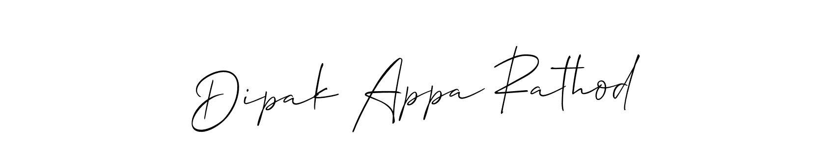 Also we have Dipak Appa Rathod name is the best signature style. Create professional handwritten signature collection using Allison_Script autograph style. Dipak Appa Rathod signature style 2 images and pictures png