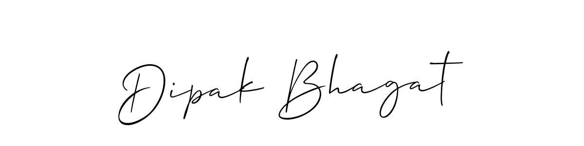 Use a signature maker to create a handwritten signature online. With this signature software, you can design (Allison_Script) your own signature for name Dipak Bhagat. Dipak Bhagat signature style 2 images and pictures png