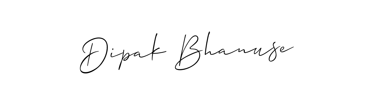 Design your own signature with our free online signature maker. With this signature software, you can create a handwritten (Allison_Script) signature for name Dipak Bhanuse. Dipak Bhanuse signature style 2 images and pictures png