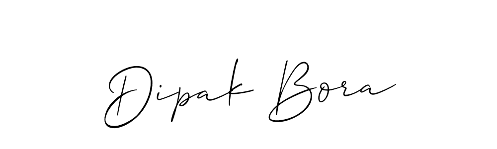 Design your own signature with our free online signature maker. With this signature software, you can create a handwritten (Allison_Script) signature for name Dipak Bora. Dipak Bora signature style 2 images and pictures png