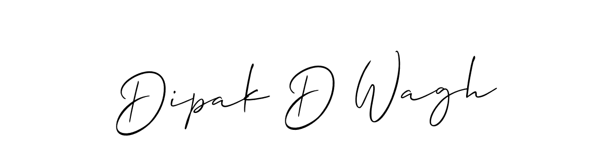 Design your own signature with our free online signature maker. With this signature software, you can create a handwritten (Allison_Script) signature for name Dipak D Wagh. Dipak D Wagh signature style 2 images and pictures png