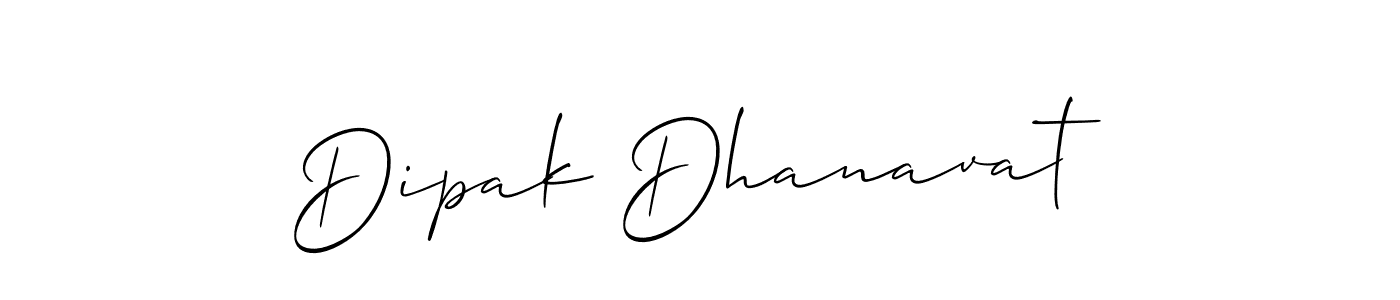 How to make Dipak Dhanavat signature? Allison_Script is a professional autograph style. Create handwritten signature for Dipak Dhanavat name. Dipak Dhanavat signature style 2 images and pictures png