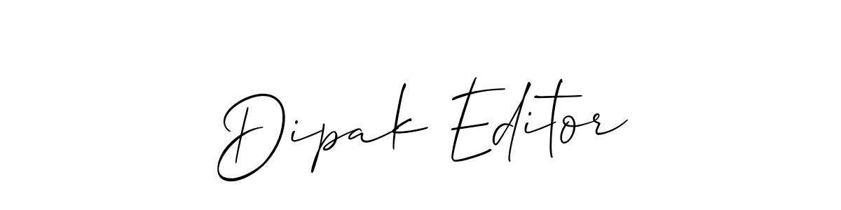 Create a beautiful signature design for name Dipak Editor. With this signature (Allison_Script) fonts, you can make a handwritten signature for free. Dipak Editor signature style 2 images and pictures png