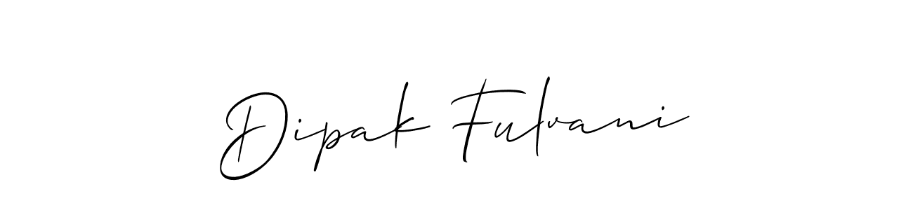 How to make Dipak Fulvani signature? Allison_Script is a professional autograph style. Create handwritten signature for Dipak Fulvani name. Dipak Fulvani signature style 2 images and pictures png