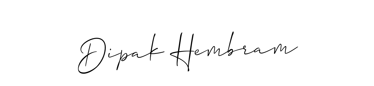 if you are searching for the best signature style for your name Dipak Hembram. so please give up your signature search. here we have designed multiple signature styles  using Allison_Script. Dipak Hembram signature style 2 images and pictures png