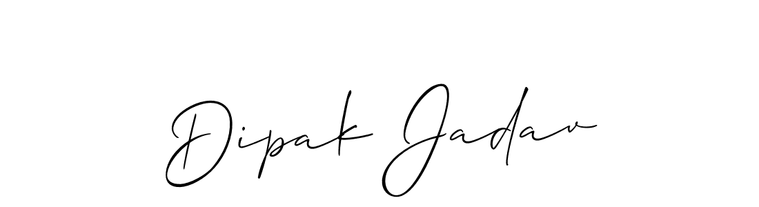 Use a signature maker to create a handwritten signature online. With this signature software, you can design (Allison_Script) your own signature for name Dipak Jadav. Dipak Jadav signature style 2 images and pictures png