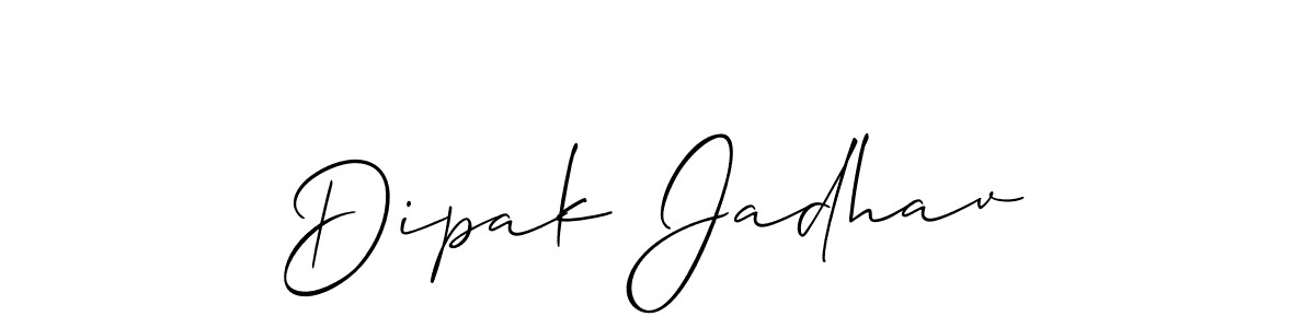 Also You can easily find your signature by using the search form. We will create Dipak Jadhav name handwritten signature images for you free of cost using Allison_Script sign style. Dipak Jadhav signature style 2 images and pictures png