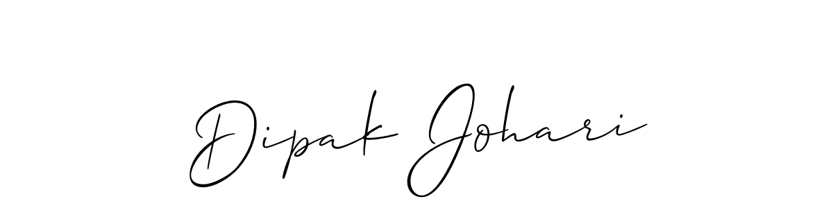 How to make Dipak Johari name signature. Use Allison_Script style for creating short signs online. This is the latest handwritten sign. Dipak Johari signature style 2 images and pictures png