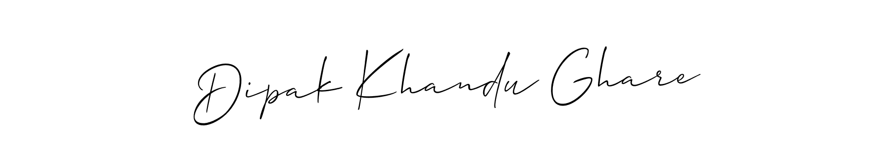 Also we have Dipak Khandu Ghare name is the best signature style. Create professional handwritten signature collection using Allison_Script autograph style. Dipak Khandu Ghare signature style 2 images and pictures png