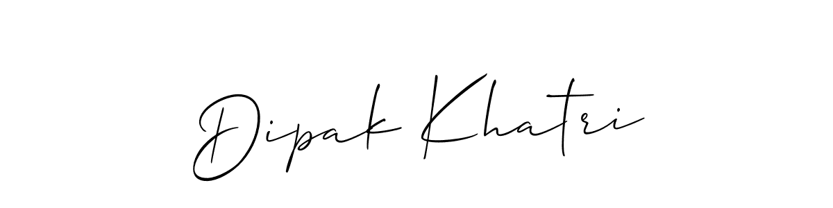 if you are searching for the best signature style for your name Dipak Khatri. so please give up your signature search. here we have designed multiple signature styles  using Allison_Script. Dipak Khatri signature style 2 images and pictures png