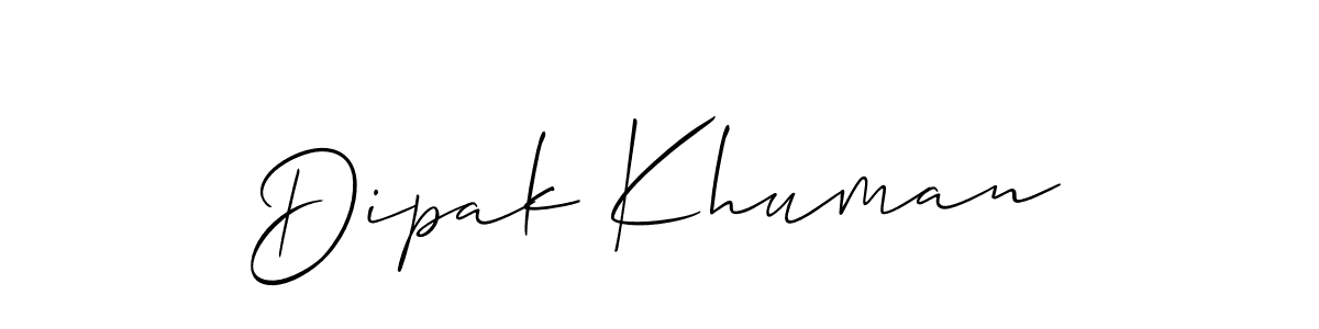 You should practise on your own different ways (Allison_Script) to write your name (Dipak Khuman) in signature. don't let someone else do it for you. Dipak Khuman signature style 2 images and pictures png