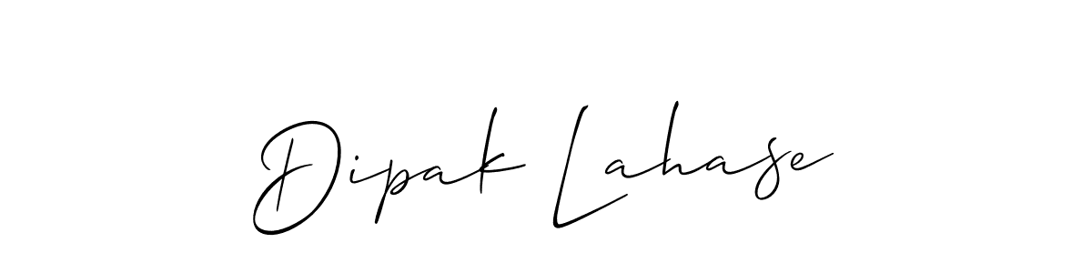 Create a beautiful signature design for name Dipak Lahase. With this signature (Allison_Script) fonts, you can make a handwritten signature for free. Dipak Lahase signature style 2 images and pictures png