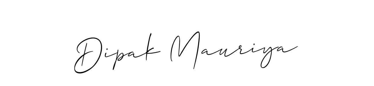 Also we have Dipak Mauriya name is the best signature style. Create professional handwritten signature collection using Allison_Script autograph style. Dipak Mauriya signature style 2 images and pictures png
