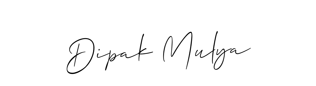 Make a short Dipak Mulya signature style. Manage your documents anywhere anytime using Allison_Script. Create and add eSignatures, submit forms, share and send files easily. Dipak Mulya signature style 2 images and pictures png