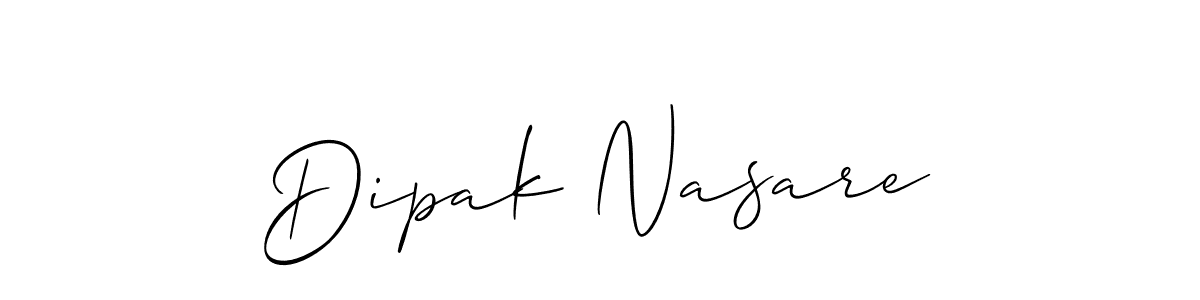 It looks lik you need a new signature style for name Dipak Nasare. Design unique handwritten (Allison_Script) signature with our free signature maker in just a few clicks. Dipak Nasare signature style 2 images and pictures png