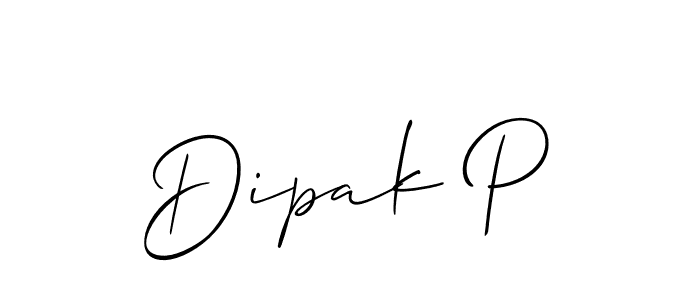 How to Draw Dipak P signature style? Allison_Script is a latest design signature styles for name Dipak P. Dipak P signature style 2 images and pictures png