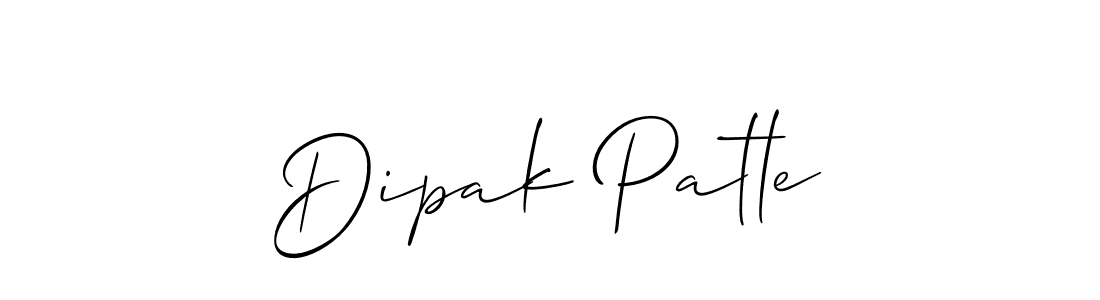 How to make Dipak Patle signature? Allison_Script is a professional autograph style. Create handwritten signature for Dipak Patle name. Dipak Patle signature style 2 images and pictures png