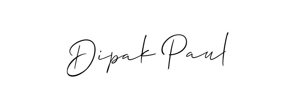 Dipak Paul stylish signature style. Best Handwritten Sign (Allison_Script) for my name. Handwritten Signature Collection Ideas for my name Dipak Paul. Dipak Paul signature style 2 images and pictures png