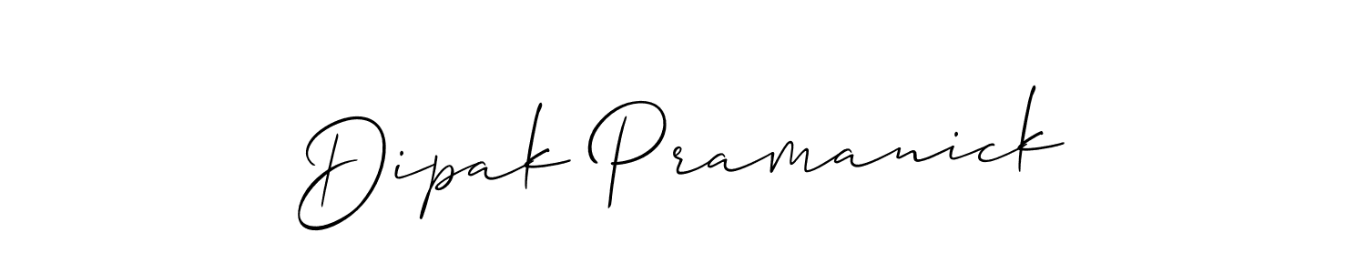 Use a signature maker to create a handwritten signature online. With this signature software, you can design (Allison_Script) your own signature for name Dipak Pramanick. Dipak Pramanick signature style 2 images and pictures png