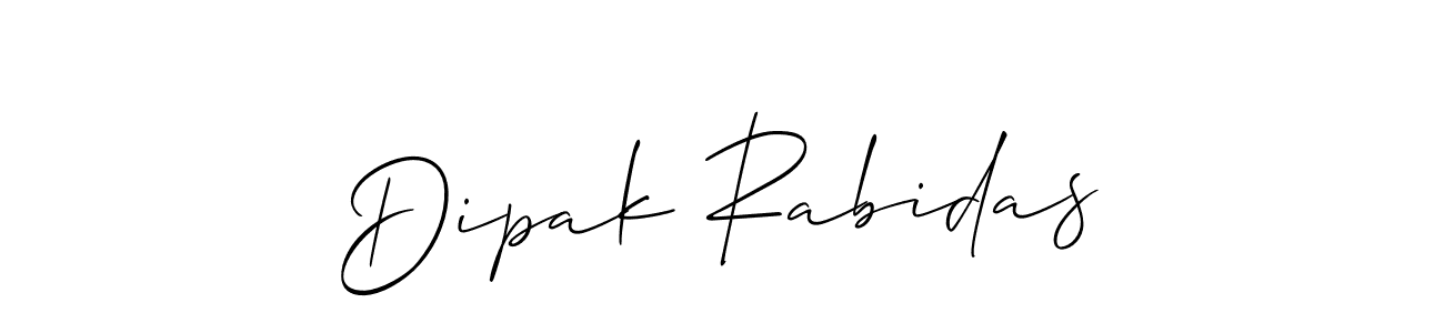 Allison_Script is a professional signature style that is perfect for those who want to add a touch of class to their signature. It is also a great choice for those who want to make their signature more unique. Get Dipak Rabidas name to fancy signature for free. Dipak Rabidas signature style 2 images and pictures png