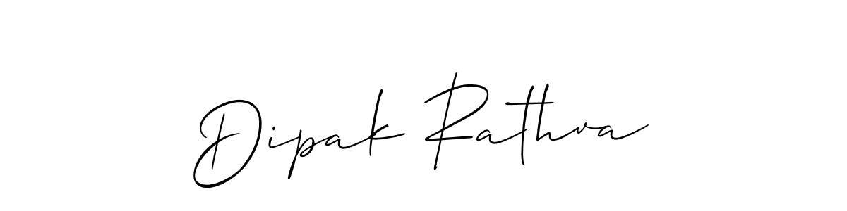 Make a beautiful signature design for name Dipak Rathva. With this signature (Allison_Script) style, you can create a handwritten signature for free. Dipak Rathva signature style 2 images and pictures png