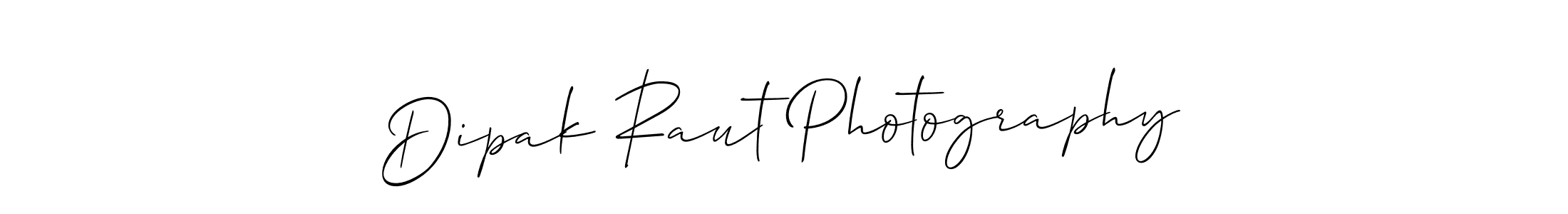 Create a beautiful signature design for name Dipak Raut Photography. With this signature (Allison_Script) fonts, you can make a handwritten signature for free. Dipak Raut Photography signature style 2 images and pictures png