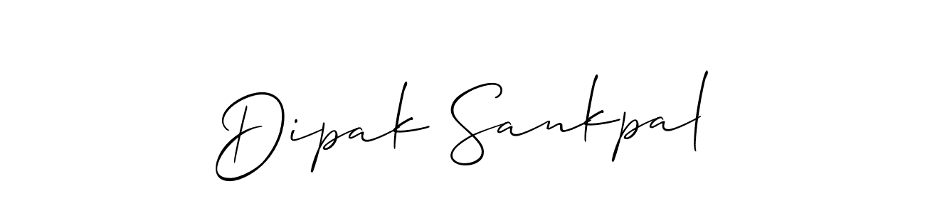 Also You can easily find your signature by using the search form. We will create Dipak Sankpal name handwritten signature images for you free of cost using Allison_Script sign style. Dipak Sankpal signature style 2 images and pictures png