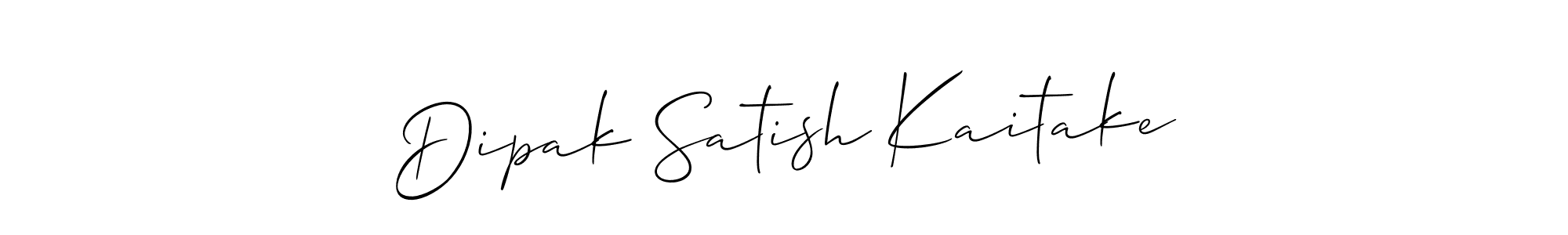 How to Draw Dipak Satish Kaitake signature style? Allison_Script is a latest design signature styles for name Dipak Satish Kaitake. Dipak Satish Kaitake signature style 2 images and pictures png