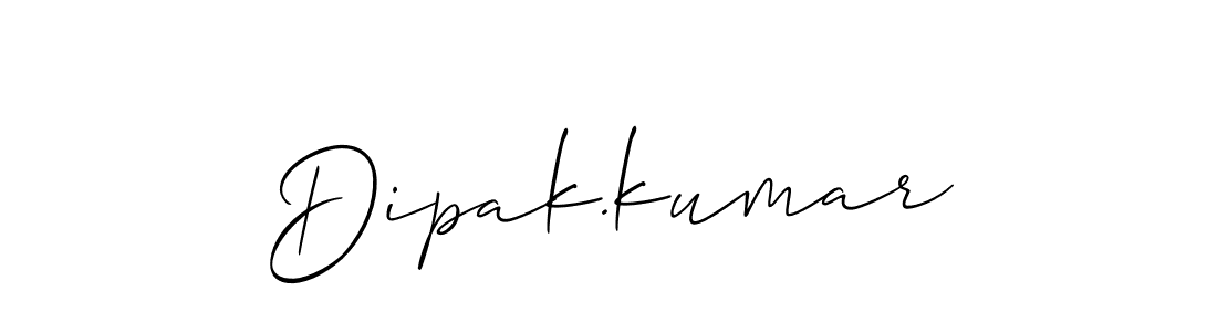 How to make Dipak.kumar name signature. Use Allison_Script style for creating short signs online. This is the latest handwritten sign. Dipak.kumar signature style 2 images and pictures png