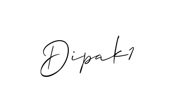 How to make Dipak1 name signature. Use Allison_Script style for creating short signs online. This is the latest handwritten sign. Dipak1 signature style 2 images and pictures png