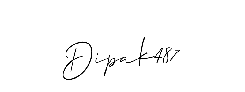 How to Draw Dipak487 signature style? Allison_Script is a latest design signature styles for name Dipak487. Dipak487 signature style 2 images and pictures png