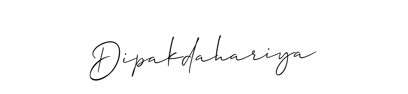 Design your own signature with our free online signature maker. With this signature software, you can create a handwritten (Allison_Script) signature for name Dipakdahariya. Dipakdahariya signature style 2 images and pictures png