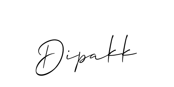 Make a beautiful signature design for name Dipakk. With this signature (Allison_Script) style, you can create a handwritten signature for free. Dipakk signature style 2 images and pictures png