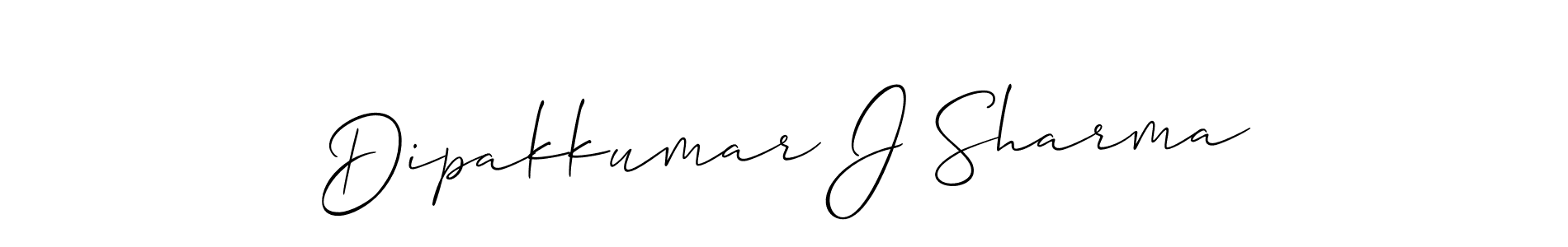 Use a signature maker to create a handwritten signature online. With this signature software, you can design (Allison_Script) your own signature for name Dipakkumar J Sharma. Dipakkumar J Sharma signature style 2 images and pictures png