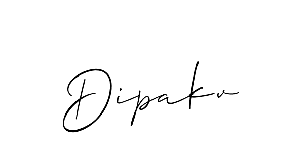 Make a beautiful signature design for name Dipakv. With this signature (Allison_Script) style, you can create a handwritten signature for free. Dipakv signature style 2 images and pictures png