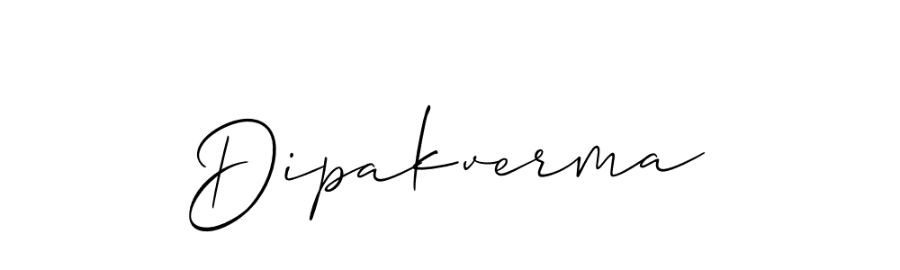 Design your own signature with our free online signature maker. With this signature software, you can create a handwritten (Allison_Script) signature for name Dipakverma. Dipakverma signature style 2 images and pictures png