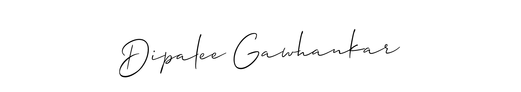 How to make Dipalee Gawhankar name signature. Use Allison_Script style for creating short signs online. This is the latest handwritten sign. Dipalee Gawhankar signature style 2 images and pictures png