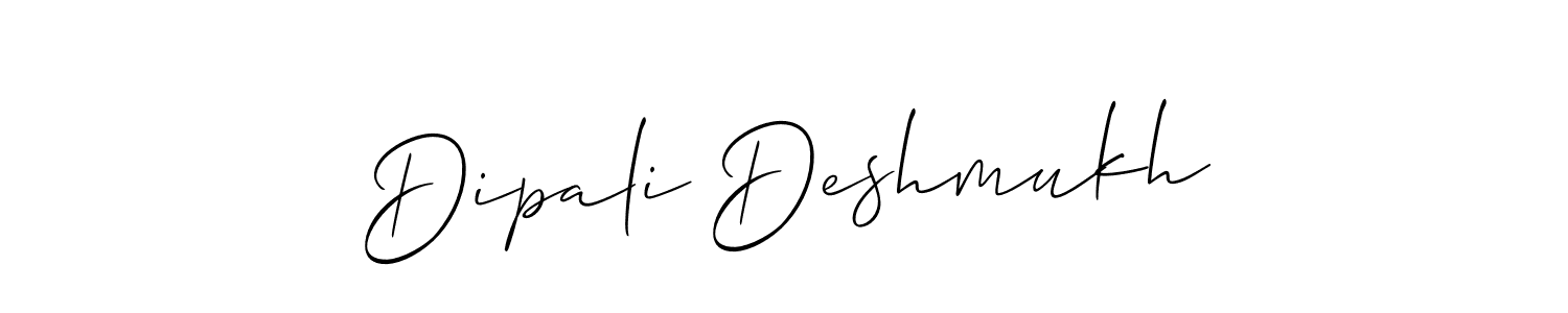 Make a beautiful signature design for name Dipali Deshmukh. With this signature (Allison_Script) style, you can create a handwritten signature for free. Dipali Deshmukh signature style 2 images and pictures png