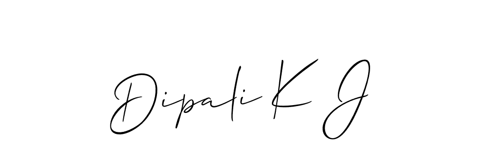 How to make Dipali K J signature? Allison_Script is a professional autograph style. Create handwritten signature for Dipali K J name. Dipali K J signature style 2 images and pictures png